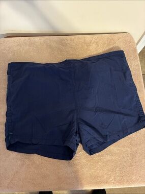 Men's Dash 2XLT Navy Swim Trunks -‎ Classic Solid Swim Shorts